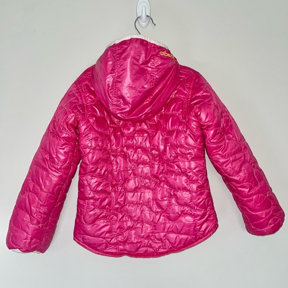 Obermeyer Girls Preschool I-Grow Lovey Winter Puffer Jacket Hot Pink Size 4 - Picture 5 of 7